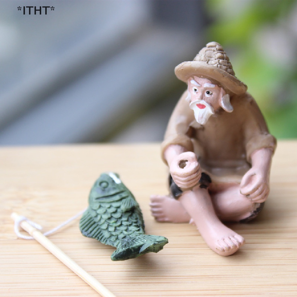 [ITHT] Tượng Ông Già Câu Cá Bằng Nhựa Resin Trang Trí Sân Vườn Thủ Công [Hot]