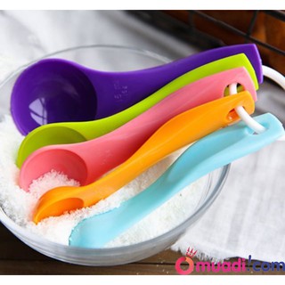 Xâu thìa nhựa định lượng 5 màu