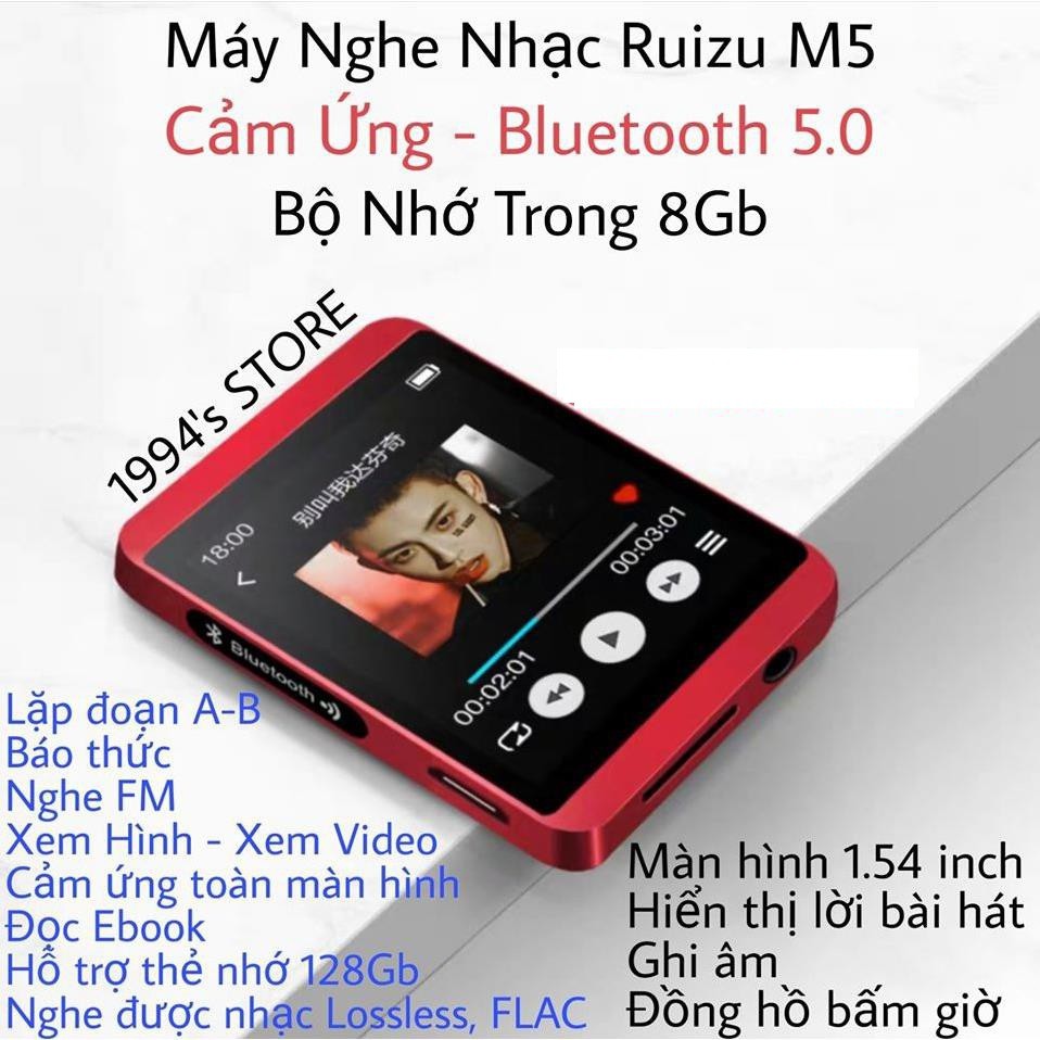 [Mã ELHACE giảm 4% đơn 300K] Máy Nghe Nhạc MP3 Màn Hình Cảm Ứng Bluetooth Ruizu M5 Bộ Nhớ Trong 8GB - Hàng Chính Hãng