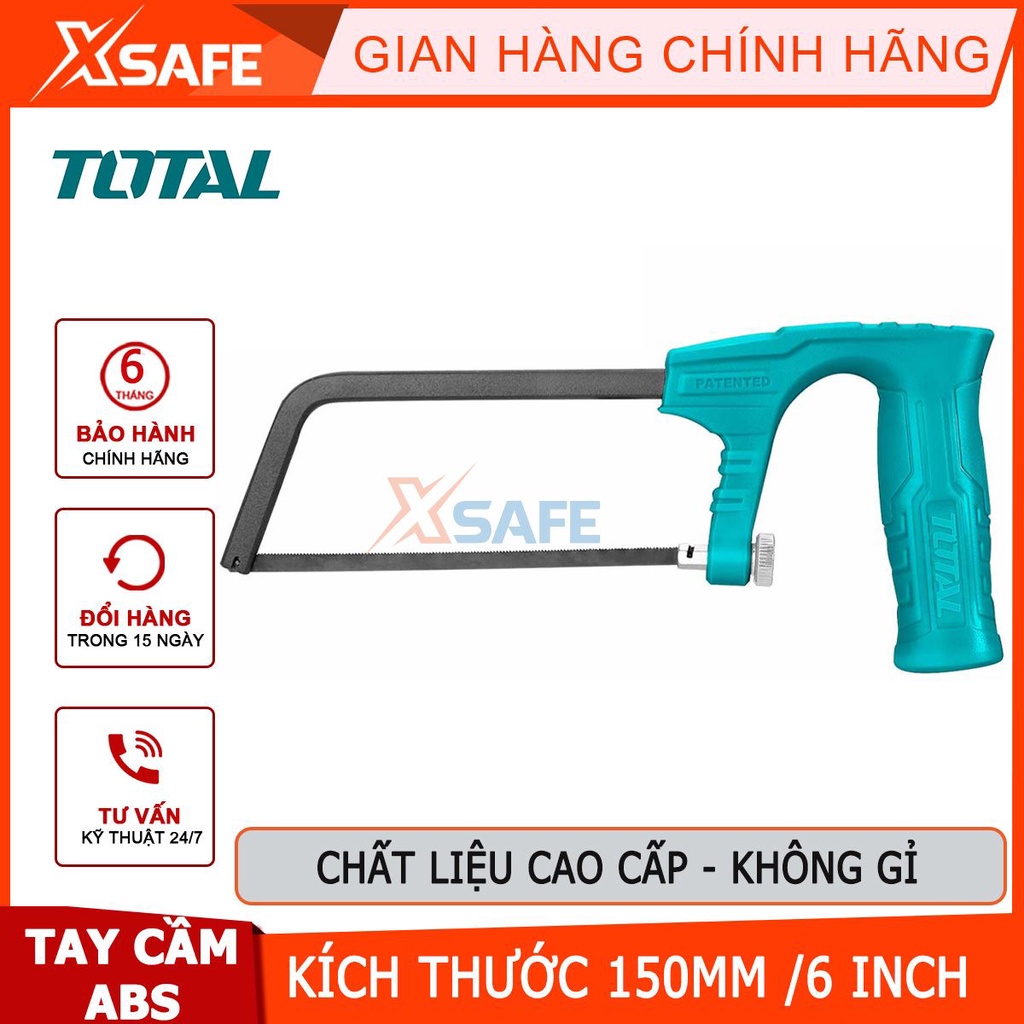 Khung cưa sắt mini 150mm TOTAL TMHHF1505, tay cầm ABS chắc chắn, chống trượt hiệu quả - chính hãng