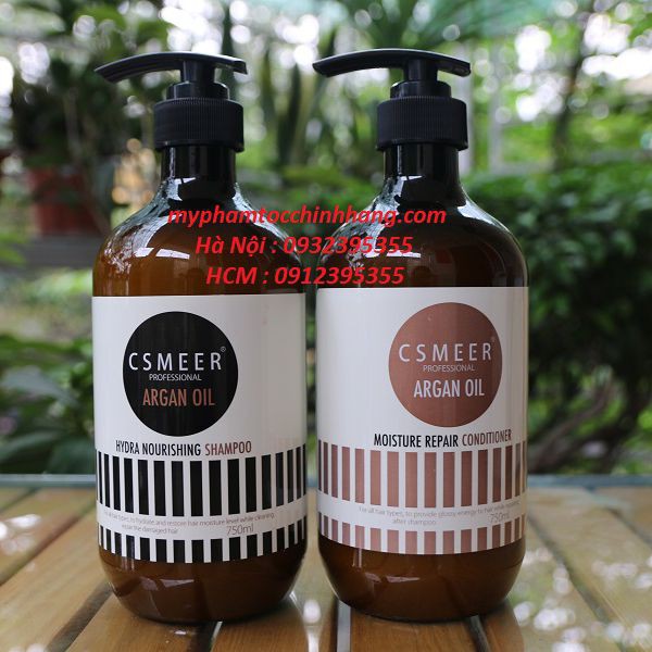 (CHÍNH HÃNG CÔNG TY 100%) CẶP DẦU GỘI VÀ XẢ CSMEER ARGAN OIL 500ml