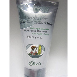 Sữa rửa mặt bùn khoáng SHE’S -130g - Việt Nam