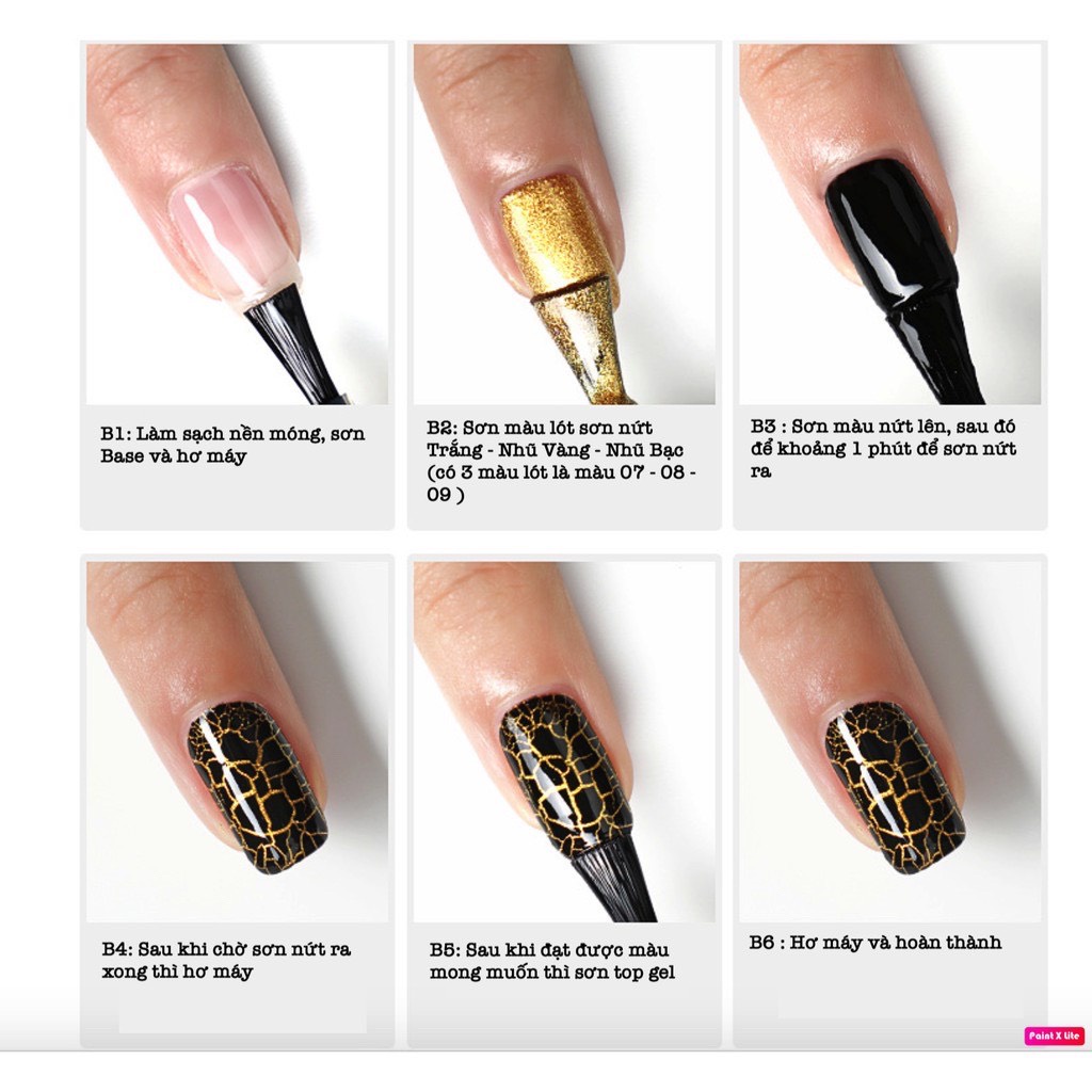 Sơn gel nứt AS - Hàng loại 1 - mã CR CHAI ĐEN 15ML