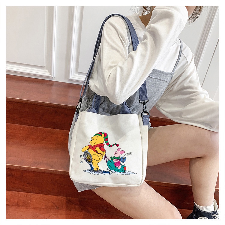 Túi Xách canvas In Hình Gấu pooh Đáng Yêu