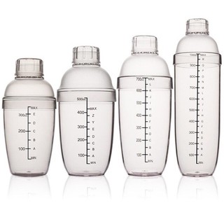 Bình lắc bằng nhựa có chia vạch dung tích 350ml 530ml 700ml pha chế trà sữa, cocktail,....