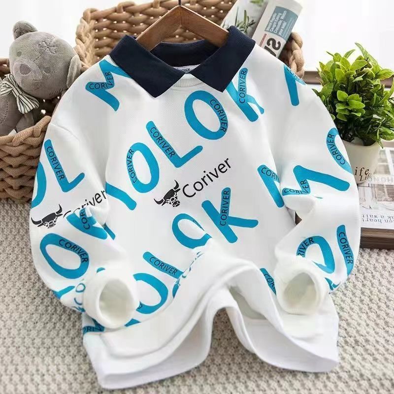 Áo Thun sweater Giả Hai Lớp Thời Trang 2022 Cho Bé Trai