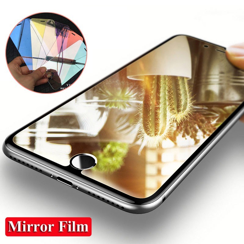 Ốp Điện Thoại Kính Cường Lực Tráng Gương In Hình Tắc Kè Hoa Cho iPhone 12 11 Pro Max X XS XR SE 6 6s 7 8 Plus