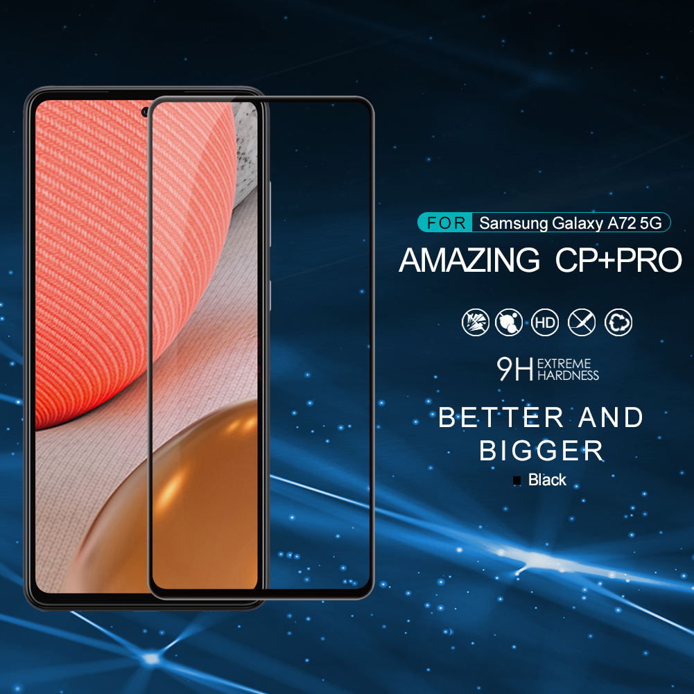Kính cường lực Nillkin CP+ Pro 9H bảo vệ toàn màn hình chống cháy nổ cho Samsung Galaxy A72 5G/A72 4G/Galaxy M53 5G
