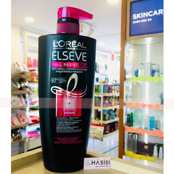 DẦU GỘI NGĂN GÃY RỤNG L'OREAL - Elseve Fall Resist 3X Shampoo 620ml ( Màu Đen )