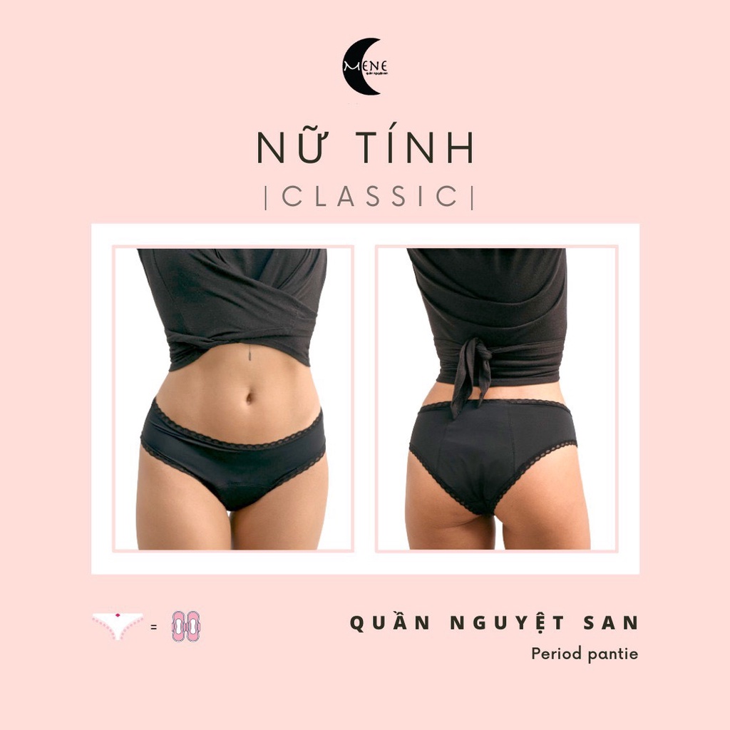 Quần lót nguyệt san MENE Kiểu bản vừa Classic Period Panty