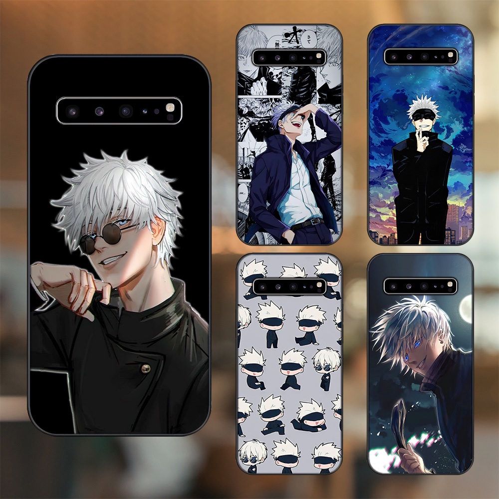 Ốp lưng Samsung S10, S10 5G, S10 Plus viền đen in hình Satoru Jujutsu Kaisen