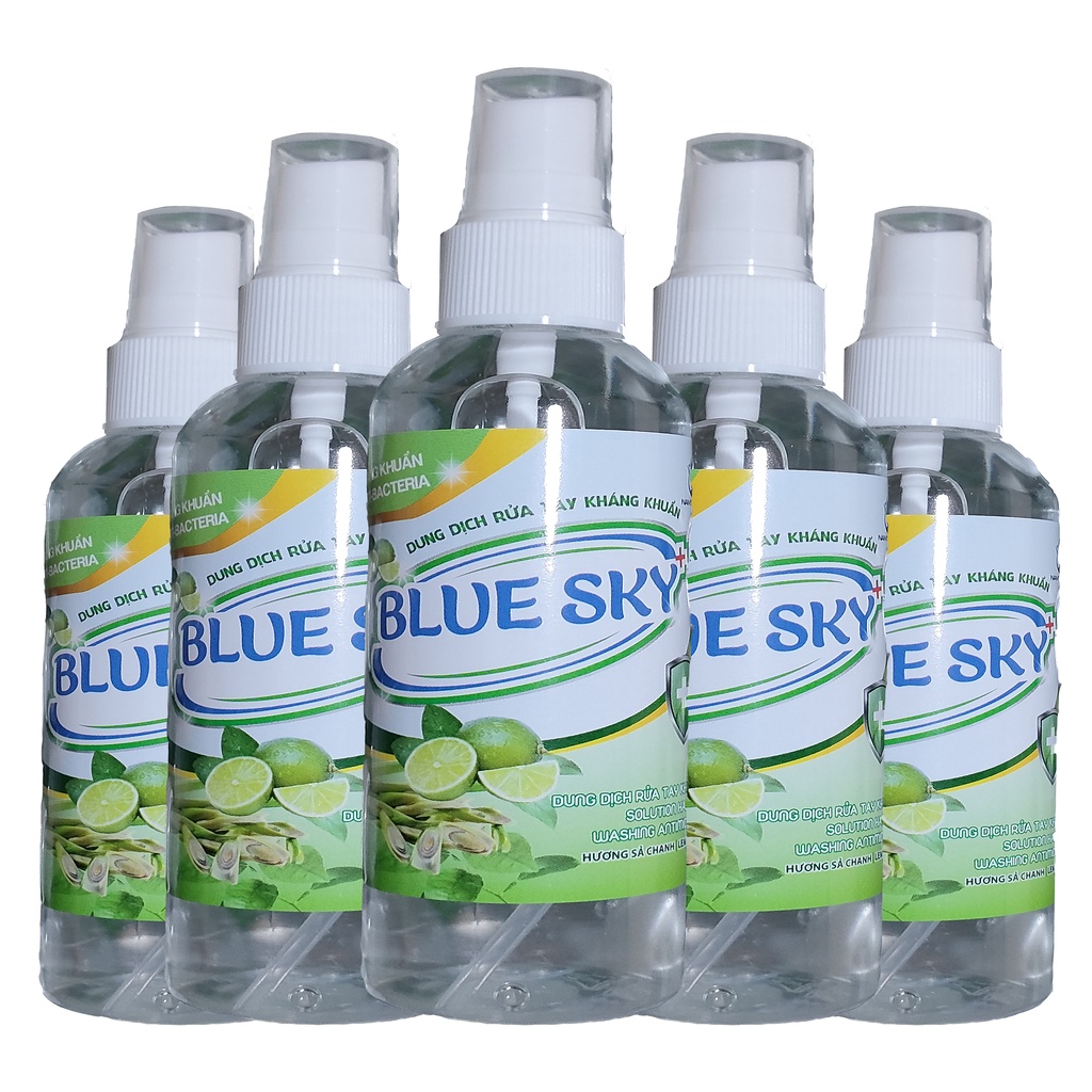 Xịt Rửa Tay kháng khuẩn Làm Sạch Vượt Trội, X3 Dưỡng Ẩm Không Gây Khô Da BLUE SKY 100ml (Chai) | BigBuy360 - bigbuy360.vn