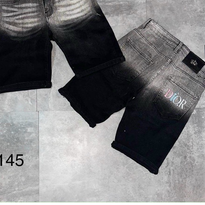 Quần short jean nam đen rách in thêu logo đẹp nhiều mẫu mới giá rẻ,chất bò co giãn kiểu thời trang rẻ KAYSTORE