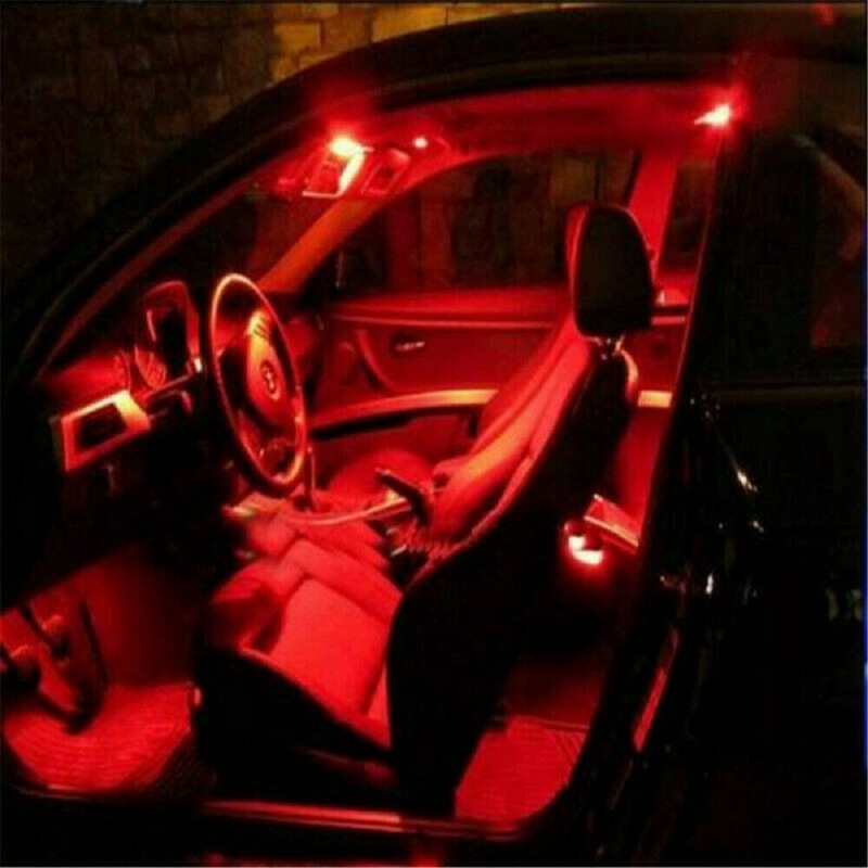 COD 13X Red Car LED Lights Interior Kit Dome License Plate Lamp Bulbs I2VN