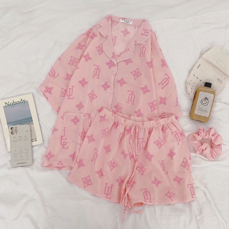 Bộ đồ ngủ pizama chất kate siêu cute, siêu dễ thương | BigBuy360 - bigbuy360.vn
