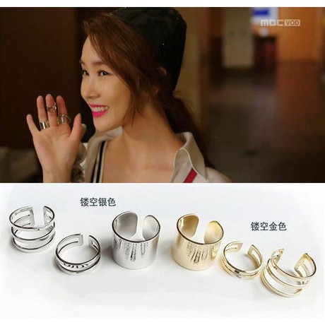 set 3 nhẫn hợp kim cá tính