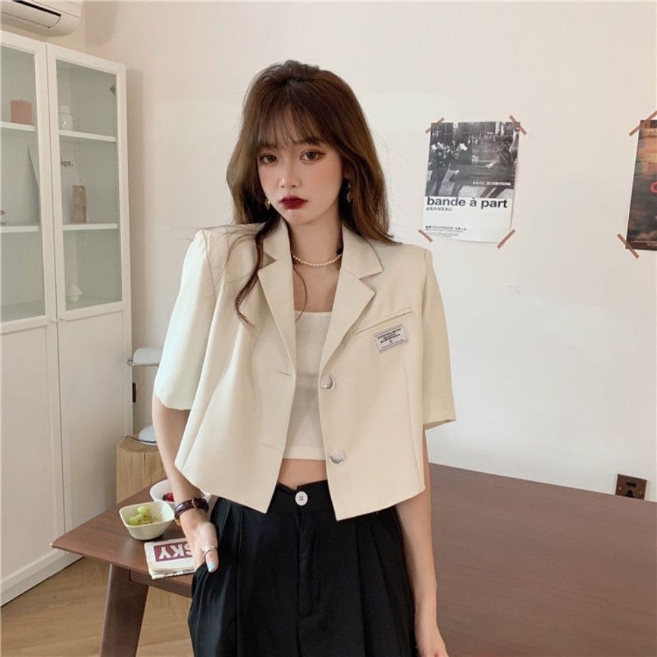 Áo khoác vest BH dáng ngắn rộng thời trang Hàn Quốc cho nữ
