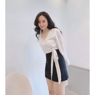 [hình thật] ÁO ĐẮP CHÉO CỘT EO