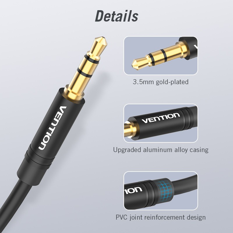 Vention Audio Splitter Cable 3.5mm Male to 2 Female Jack 3.5mm Mic Y Splitter Aux Cable for iPhone Laptop MP3 Headphone Headset