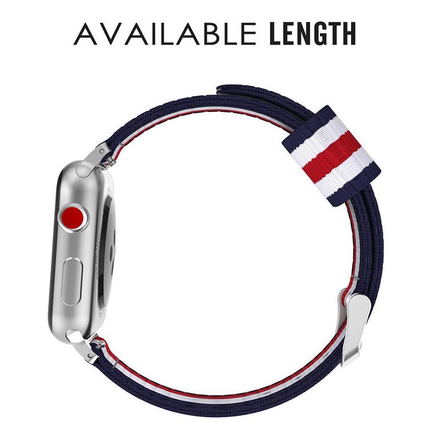 Dây Đeo Đồng Hồ Bằng Vải Nylon Cho Apple Watch 41 / 40 / 38mm 49 / 45 / 44 / 42mm Series Ultra / 8 / 7 / SE / 6 / 5 / 4 / 3 / 2 / 1