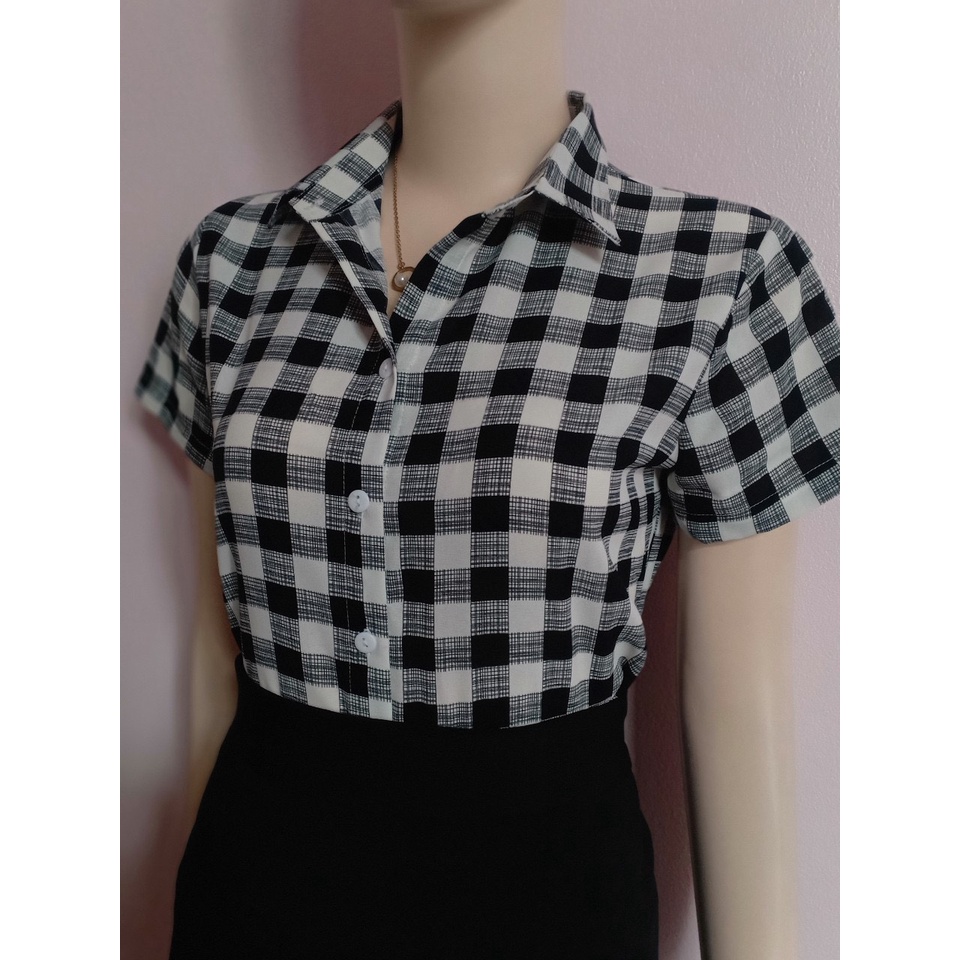 Áo sơ mi nữ tay ngắn  A4098  đủ size 40-90kg