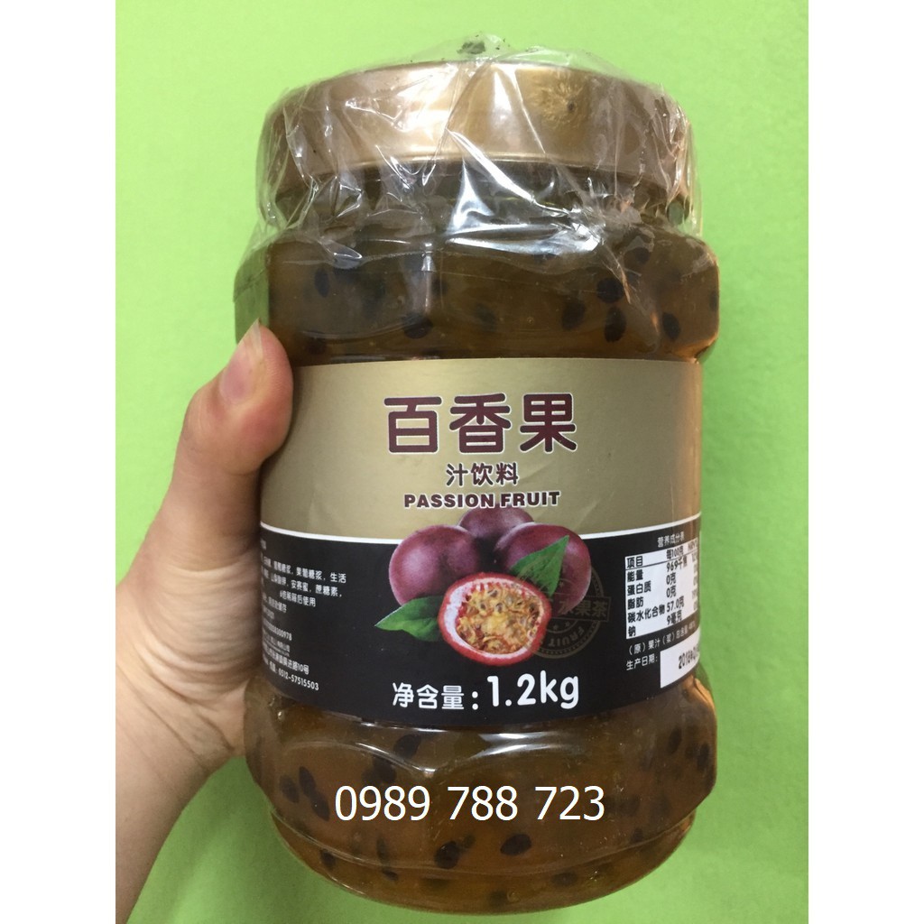 Sốt/ Sauce Chanh Leo Nút Đồng 1.2kg - Làm Trà Hoa Quả Chuẩn Ngon
