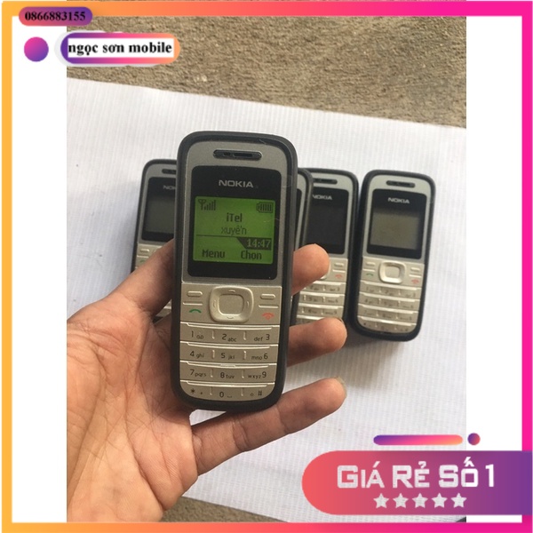 điện thoại giá rẻ, điện thoại nokia chính hãng 1208 , 1200 , main zin chưa sửa chữa pin trâu sóng khỏe ngọc son mobile