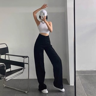 Quần nhung tăm lưng tây ống suông