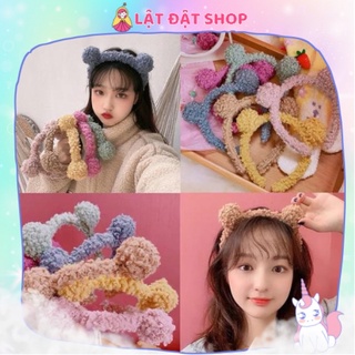 🌸 Băng đô cài tóc gấu lông cừu siêu mịn 🌸