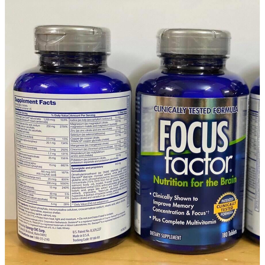 Viên Uống Bổ Não Focus Factor Nutrition For The Brain 180 viên - Mỹ