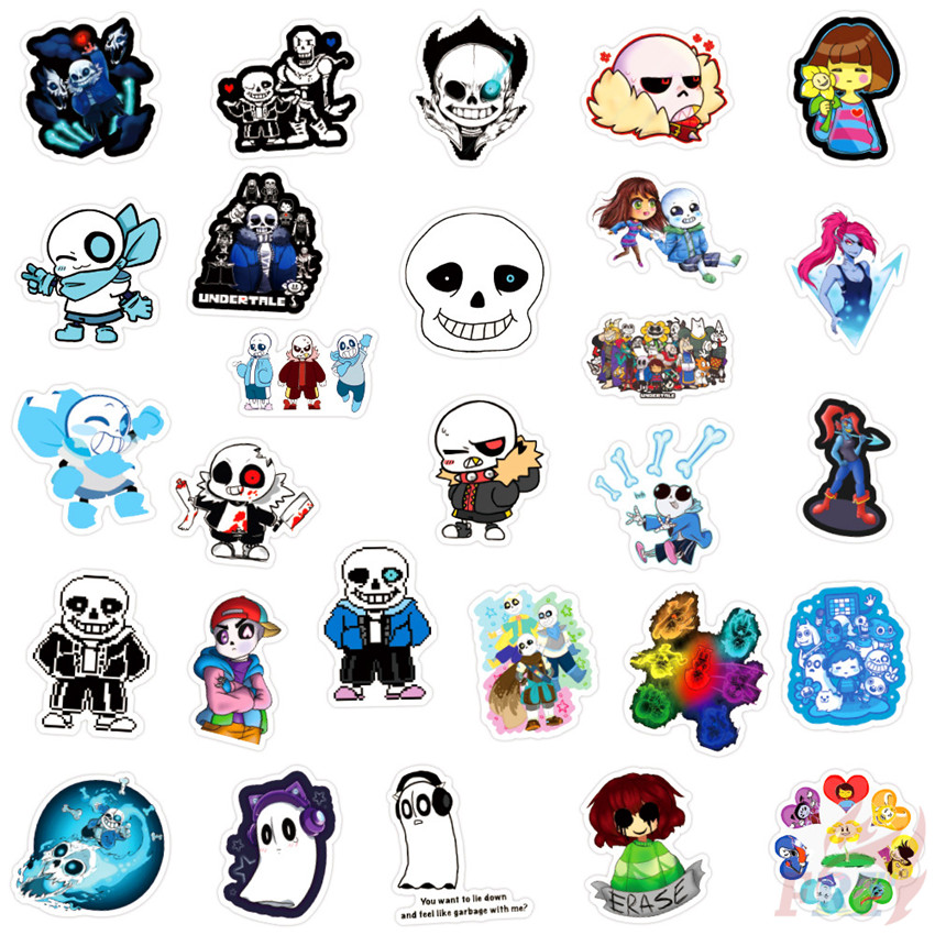 ❉ Undertale - Series 02 Games Frisk Toriel Sans Papyrus Stickers ❉ 50Pcs/Set DIY Fashion Luggage Laptop Skateboard Decals Doodle Stickers