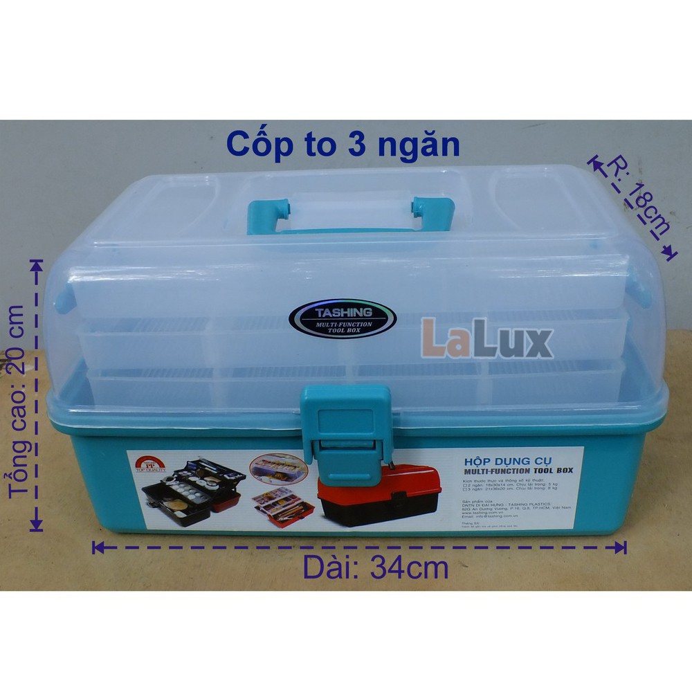 Hộp Đựng Mỹ Phẩm Có Nắp Đủ Tầng  - Hộp Đựng Đồ Làm Nail , Nhựa Cao Cấp  LALUX