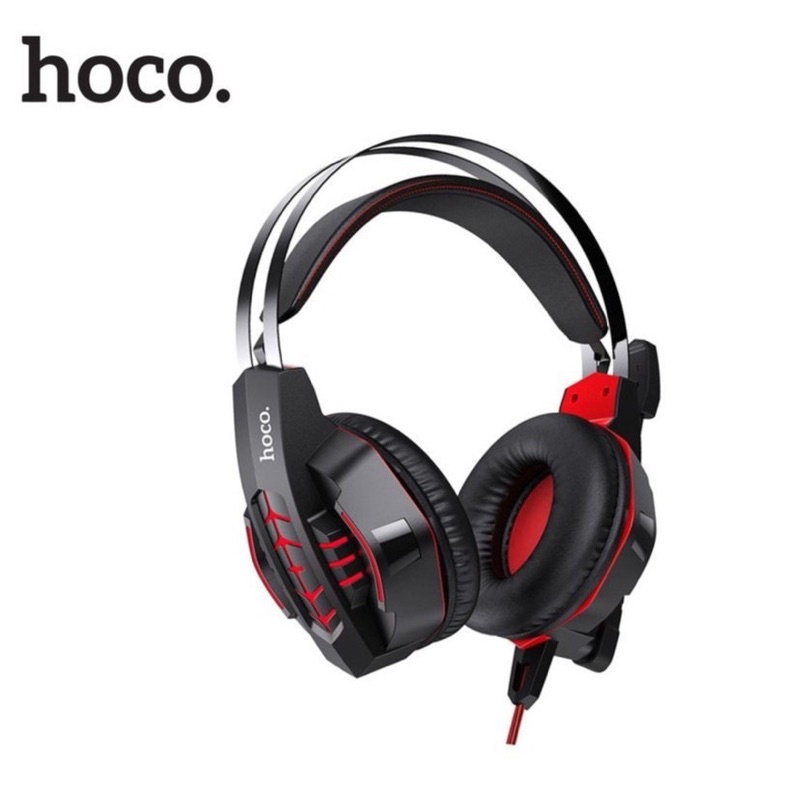 Tai nghe chụp tai Hoco W102 có mic chơi Game liên quân nghe nhạc cho Máy tính, điện thoại siêu em có led chính hãng