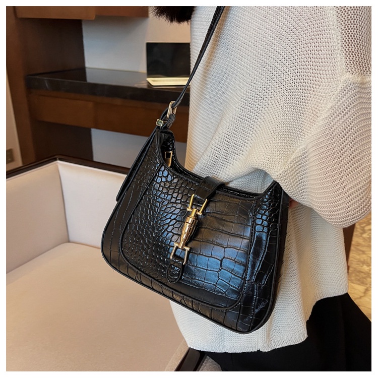 Túi Đeo JASMIN NOIR Chéo Họa Tiết Da Cá Sấu Thời Trang Cho Nữ