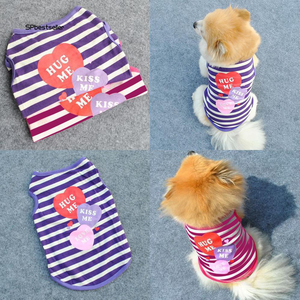 Áo thun sọc ngang xinh xắn dành cho chó