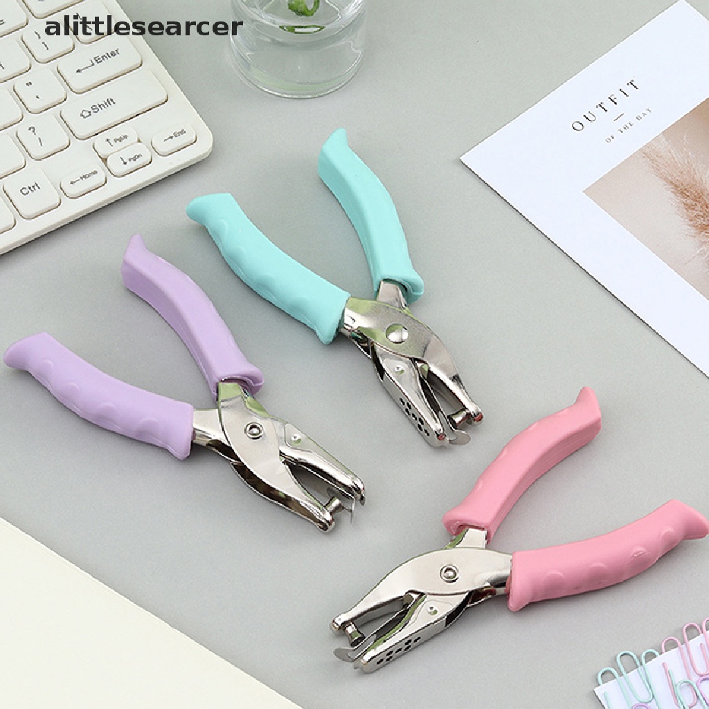Dụng Cụ Bấm Lỗ Giấy Cầm Tay Bằng Kim Loại Hình Tròn 6MM