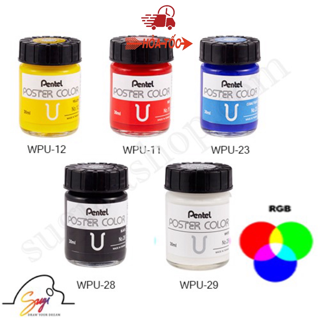 Màu Poster Pentel hủ lẻ 30ml/ Pentel Poster 30ml