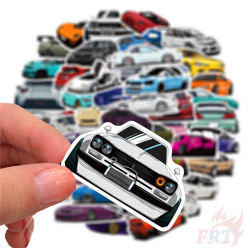 50Pcs/Set ❉ HellaFlush SuperRun Supercar & Hot Rod Series 04 - JDM Racing Cars Stickers ❉ DIY Fashion Mixed Waterproof Doodle Decals Stickers