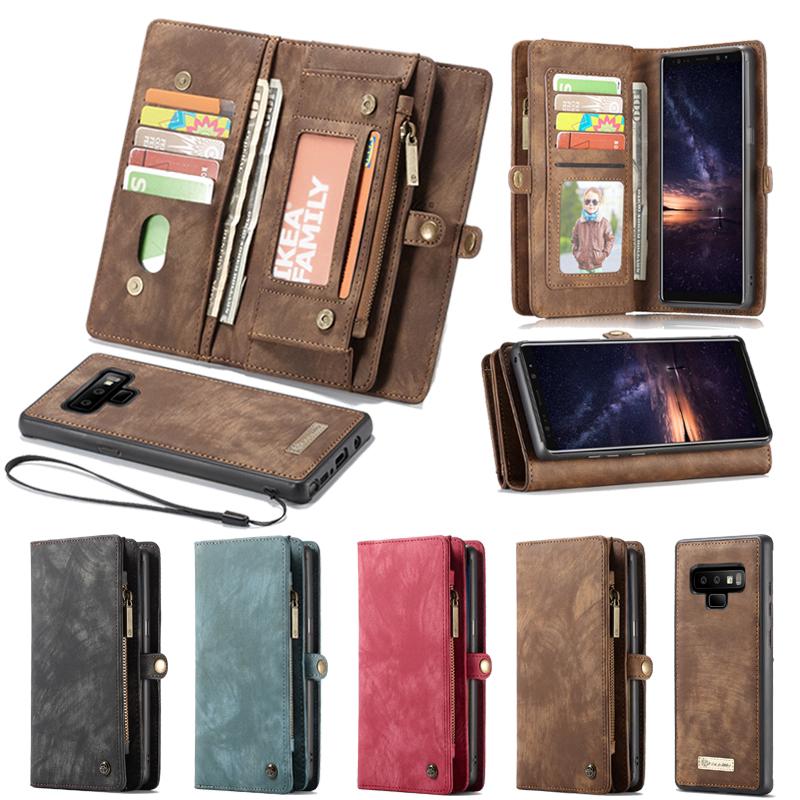 Caseme For Samsung Galaxy Note 9 Magnetic Credit Card Slots Zipper Wallet Case