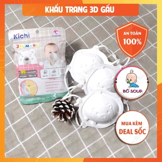 Khẩu trang gấu sơ sinh cho bé,set 3 cái khẩu trang từ 0-3 tuổi
