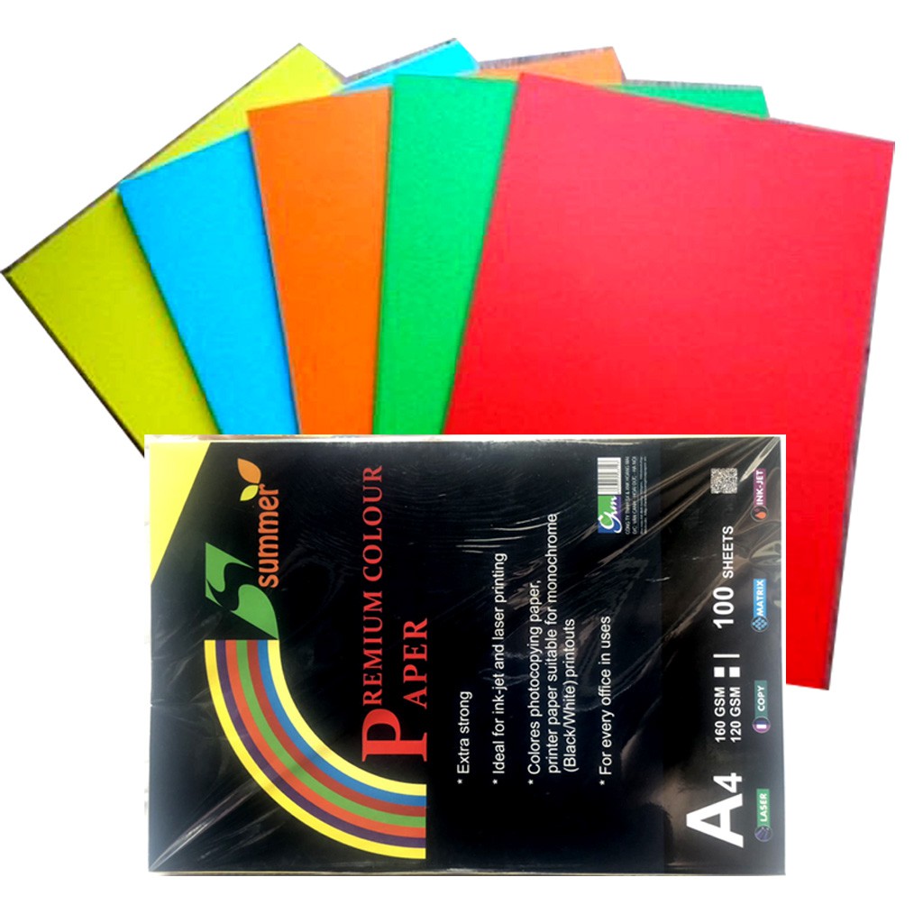 Bìa trộn màu A4  - 100 tờ/1tập