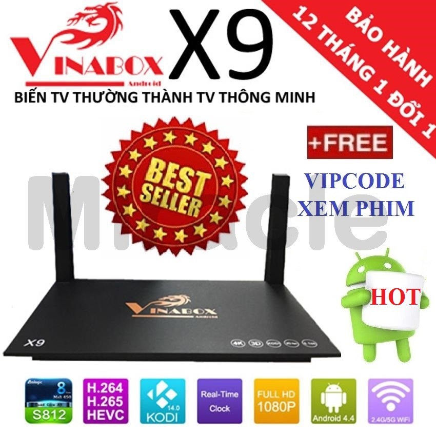 Android Tivi Box VINABOX X9 Version 2020 - Phân phối bởi Miracles Company