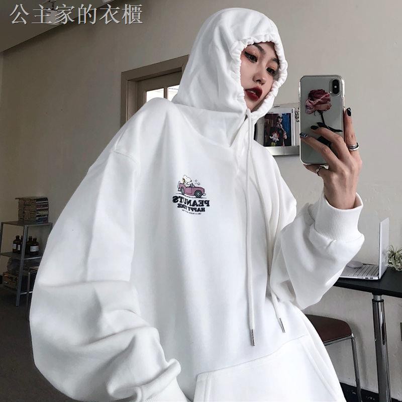 Áo Hoodie Lông Cừu Dày Dáng Rộng Kiểu Hàn Quốc Thời Trang Thu Đông 2020 Cho Các Cặp Đôi