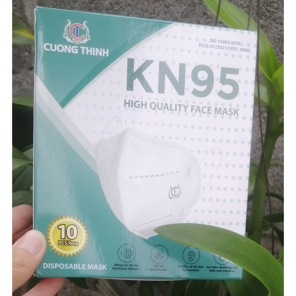 KHẨU TRANG KN95 KHÔNG VAN CƯỜNG THỊNH ( HỘP 10 CÁI )