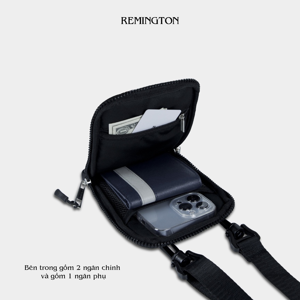 Túi đeo chéo mini nam nữ BRIAN BAG thiết kế nhỏ gọn chất liệu Oxford siêu bền chống nước thương hiệu REMINGTON