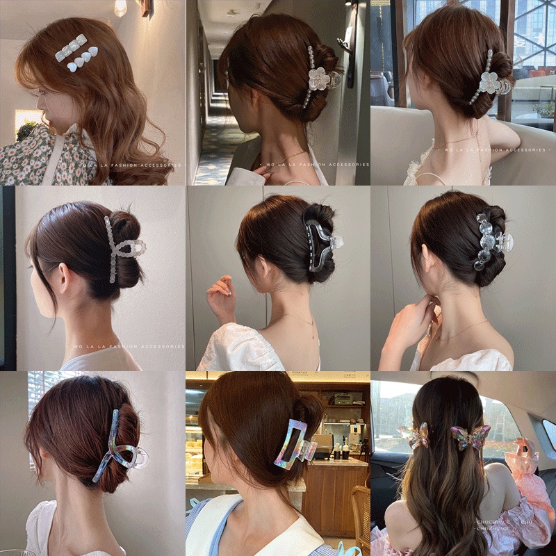 Kẹp Tóc Trong Suốt Cỡ Lớn Phong Cách Hàn Quốc Tinh Tế Thời Trang Cho Nữ