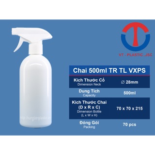 Chai 500ml xịt phun sương - vòi xịt phun sương - Vững Tiến Plastic