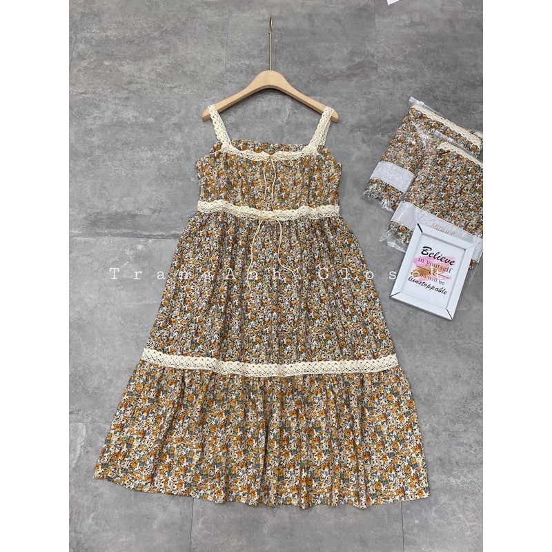 [Ảnh thật + Video trải sàn] Váy maxi hoa mix ren siêu xinh | BigBuy360 - bigbuy360.vn