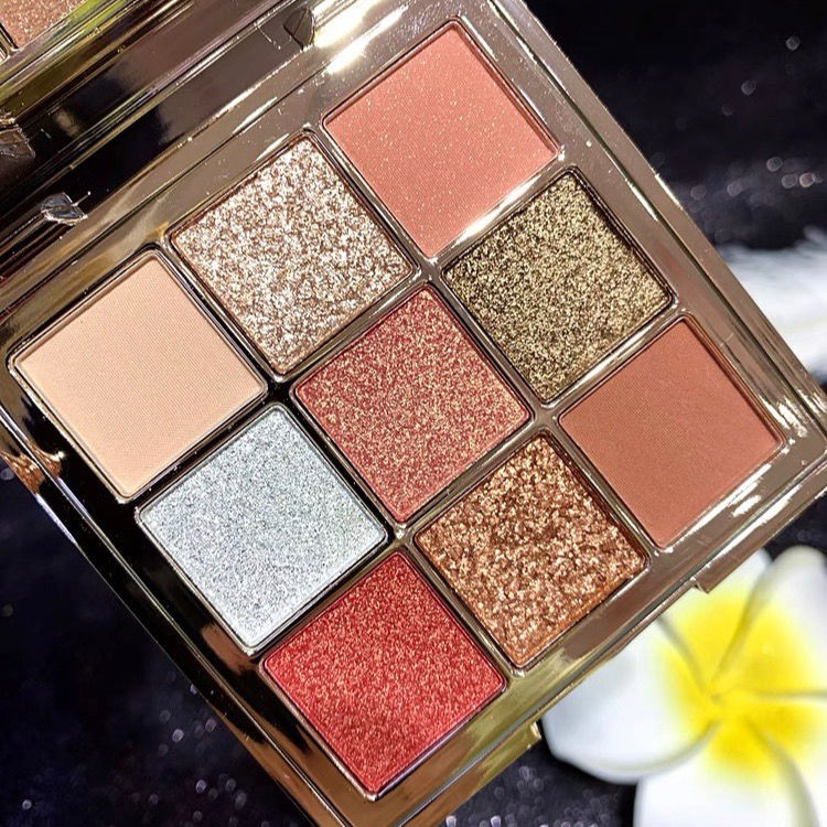 Bảng Phấn Mắt Bóng mấn Lưu vực Authentic Korean Winnie the 9-color eyeshadow net celebrity with same pearly super shimmering earthy color that does not take off make-up and high-value