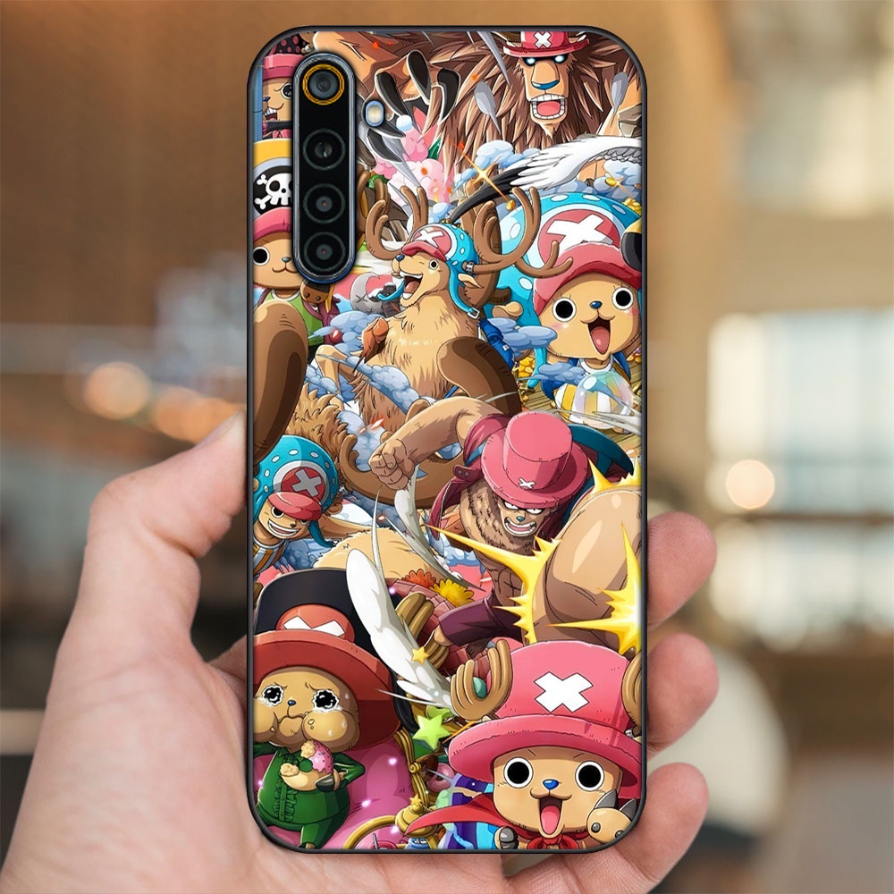 Ốp lưng Realme 6, 6 Pro viền đen in hình Chopper One Piece Đảo Hải Tặc
